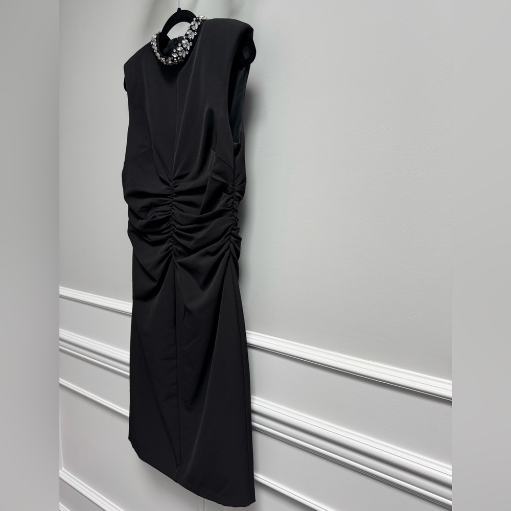Eliza J - Embellished Mock Neck Sheath Dress - Size 10 - Picture 7 of 9